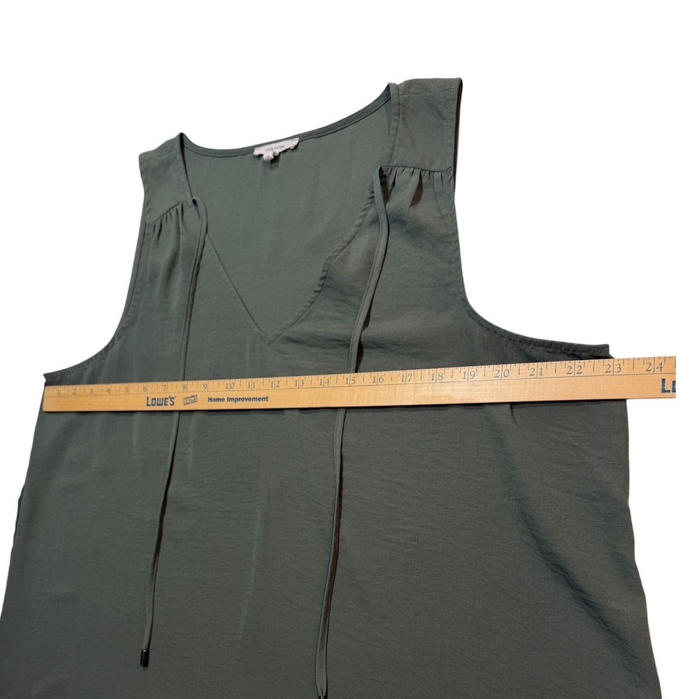 Maurices Sage Green Sleeveless Blouse Flowy V Neck Tank Top XXL - Picture 5 of 10